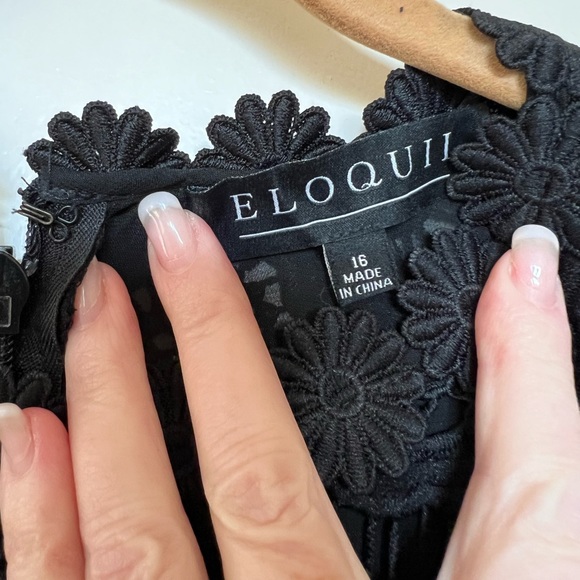 Lace-top wide leg jumpsuit by Eloquii, size 16 - Picture 2 of 7